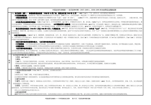 高中近代史表—抗日战争时期2