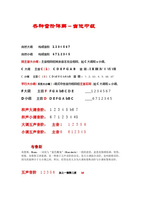 各种音阶详解