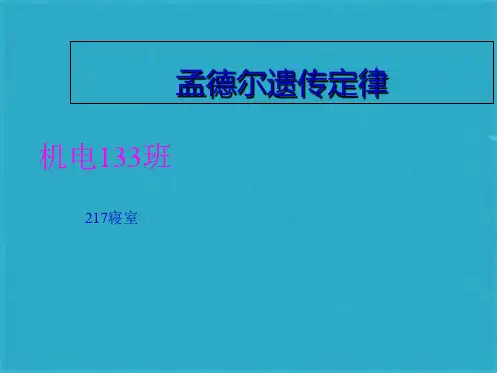 孟德尔遗传定律ppt课件(共22张PPT)