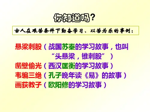 悬梁刺股(战国苏秦的学习故事,也叫 “头悬梁,锥刺股”)