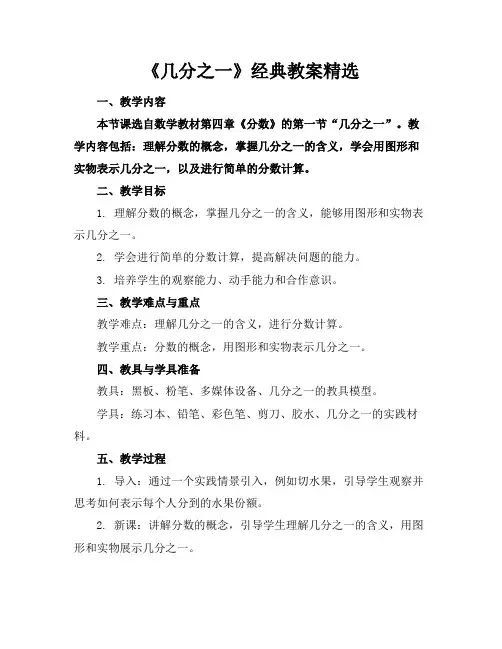 《几分之一》经典教案精选