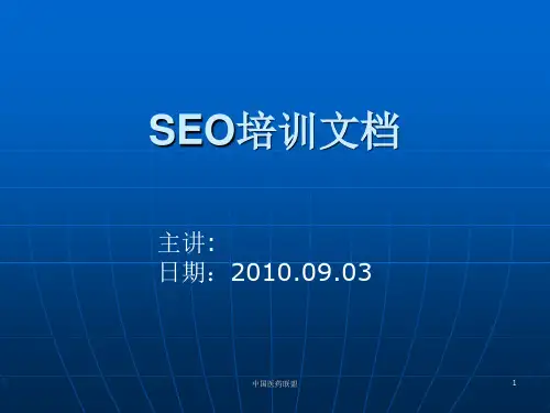 SEO基础培训文档精品PPT课件