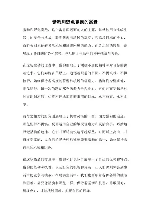 猎狗和野兔赛跑的寓意