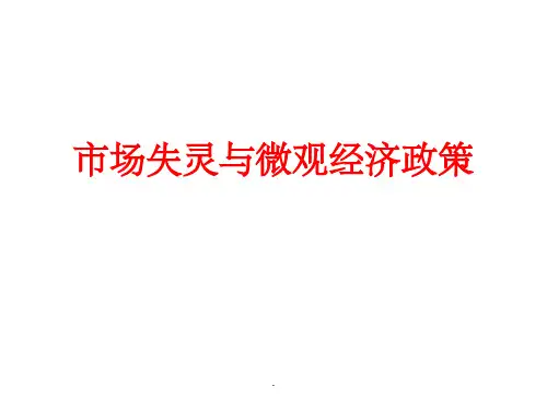 市场失灵与微观经济政策ppt课件
