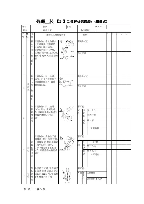 上田敏评定表