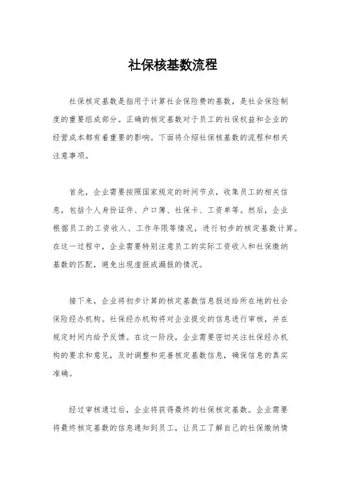 社保核基数流程