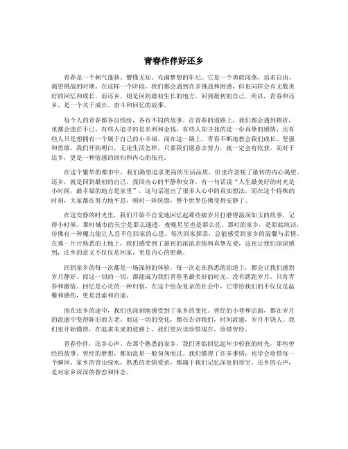 青春作伴好还乡
