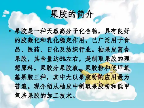 果胶的分离提取PPT课件