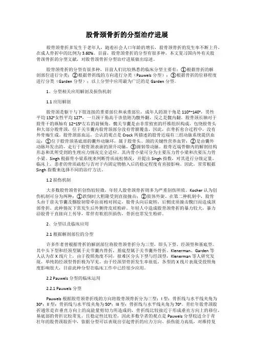 股骨颈骨折的分型治疗进展