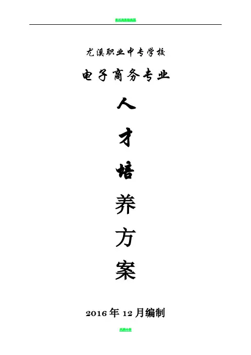 电子商务人才培养方案