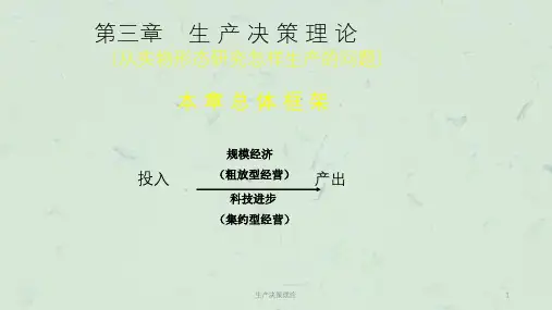 生产决策理论课件