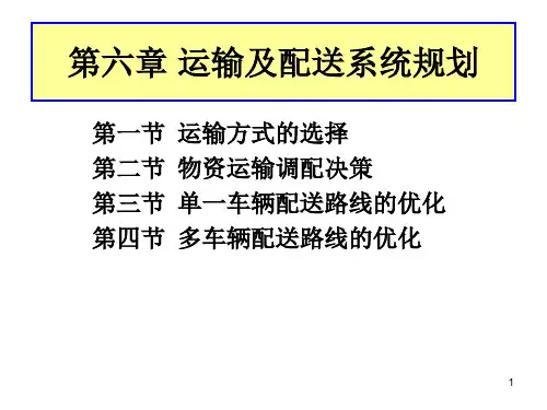 运输及配送系统规划ppt课件