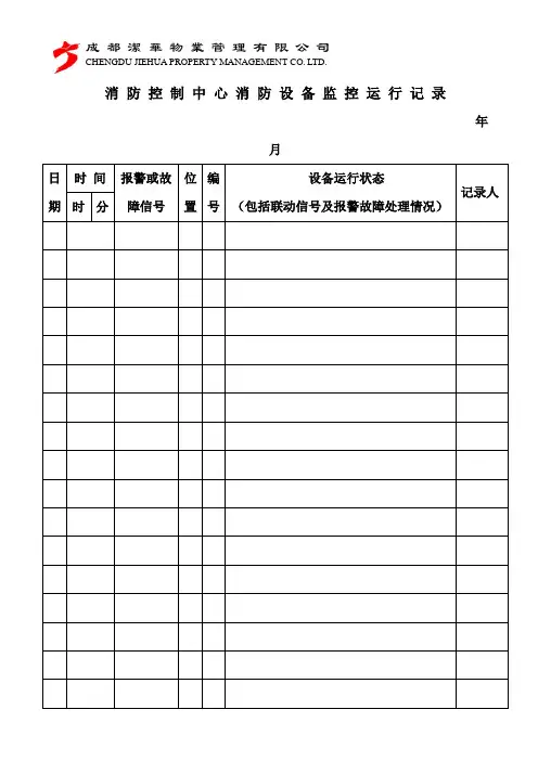 监控中心设备运行记录.doc