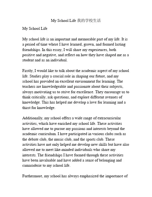 My School Life 我的学校生活