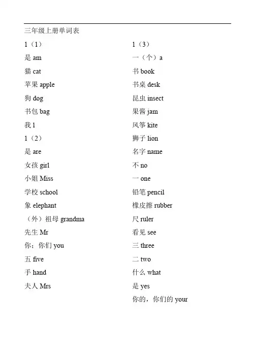 上海版牛津英语三四年级单词表总结.doc