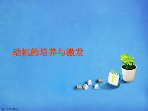 动机的培养与激发