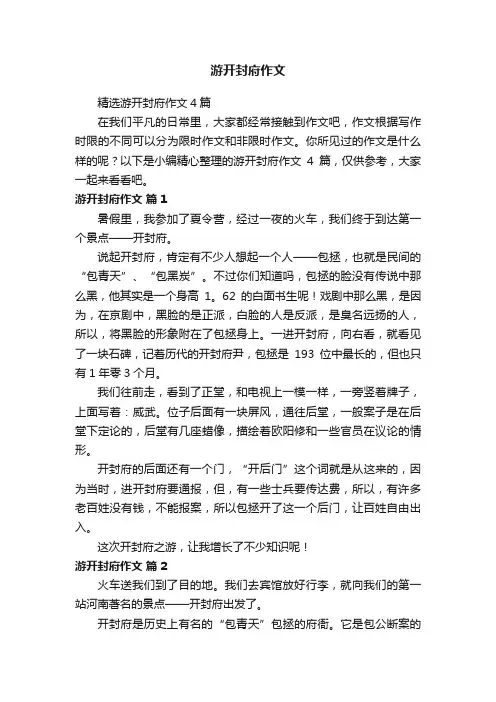 精选游开封府作文4篇