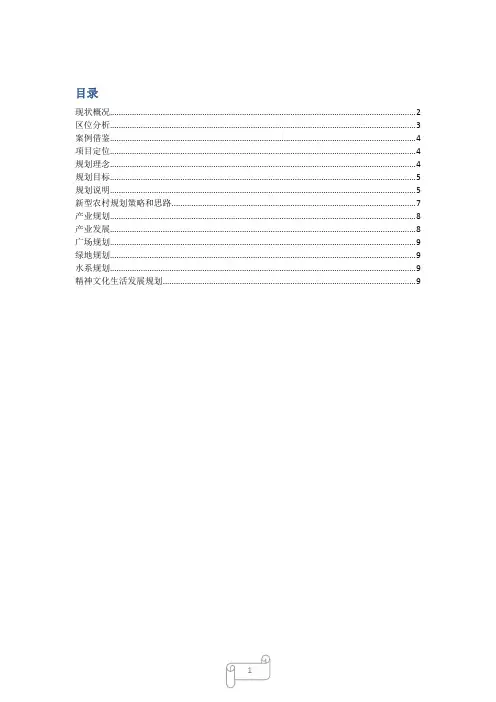 xx美丽乡村设计说明书