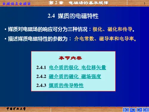 2.4媒质的电磁特性
