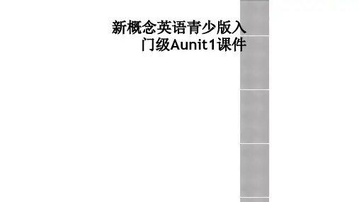 新概念英语青少版入门级Aunit1课件