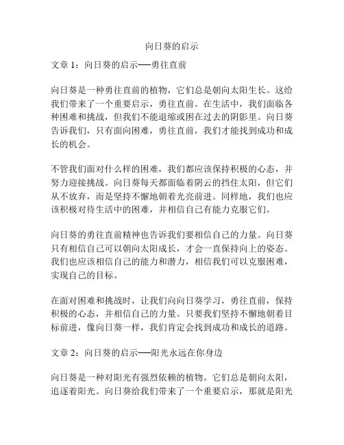 向日葵的启示