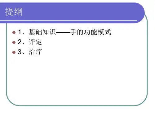 偏瘫病人的手功能评定与治疗ppt课件