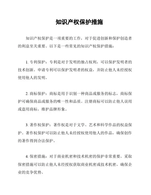 知识产权保护措施