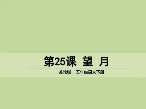 苏教版五年级语文下册25 望月