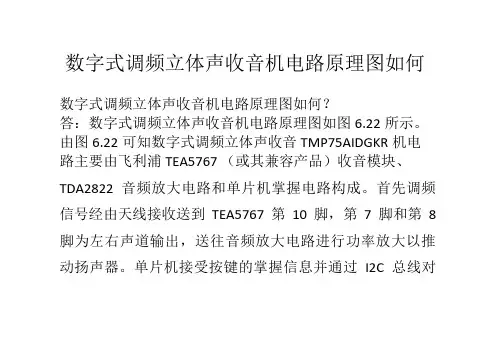 数字式调频立体声收音机电路原理图如何