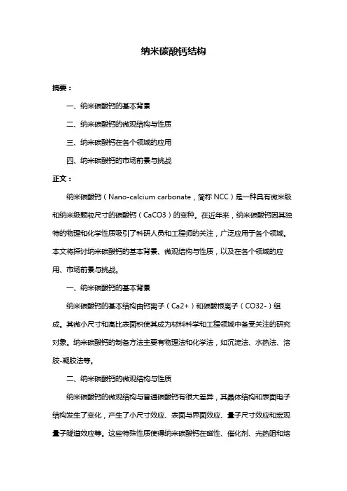纳米碳酸钙结构