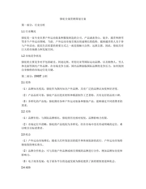 骆驼全案营销策划方案