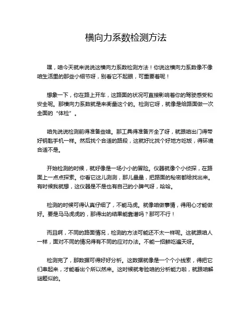 横向力系数检测方法