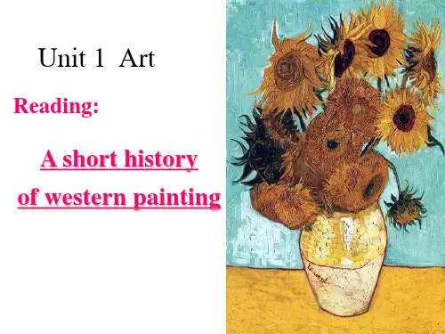 人教版英语选修六第一单元阅读课A short history of western painting reading 课件