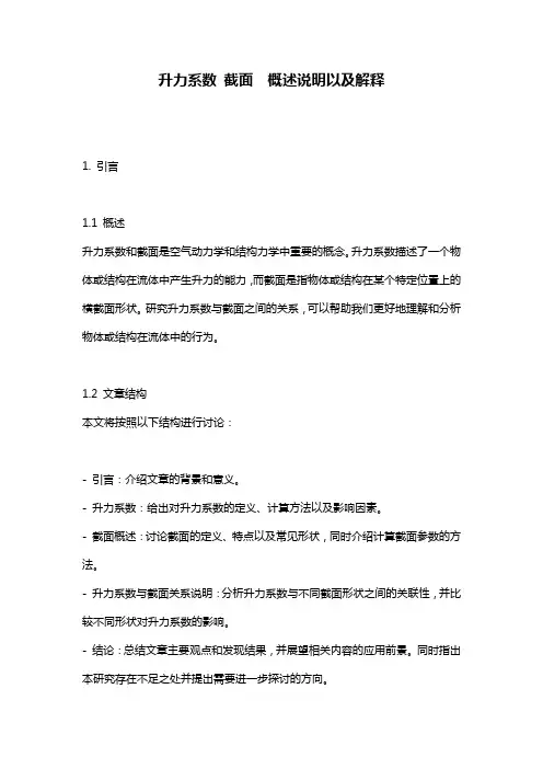 升力系数_截面__概述说明以及解释