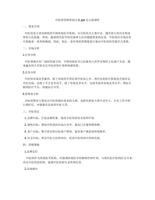 中医馆营销策划方案ppt怎么做课件