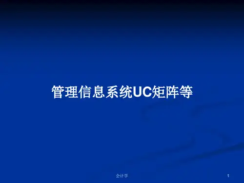 管理信息系统UC矩阵等PPT学习教案