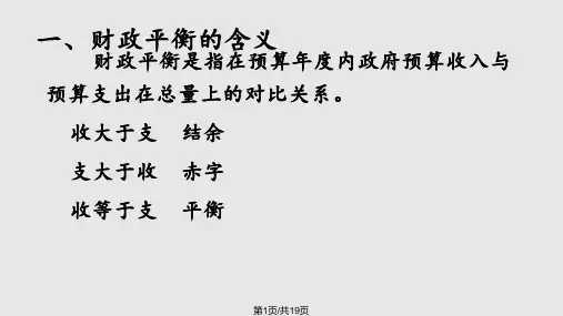 财政平衡与财政赤字PPT课件
