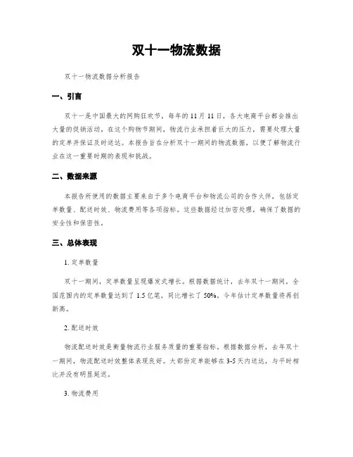 双十一物流数据