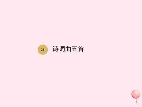 九年级语文下册第六单元第23课诗词曲五首课件新人教版