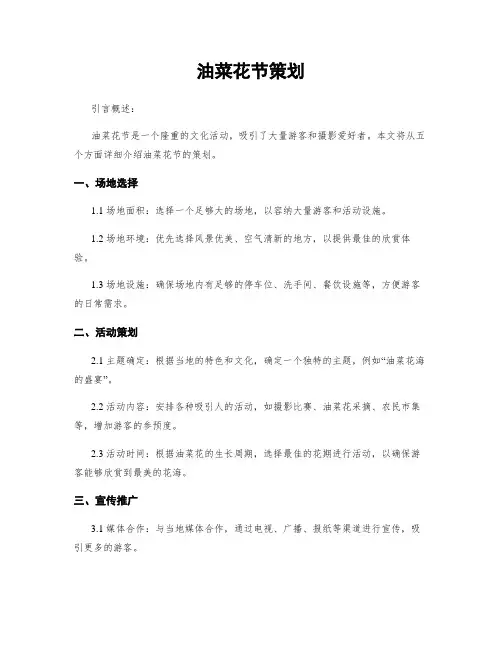 油菜花节策划