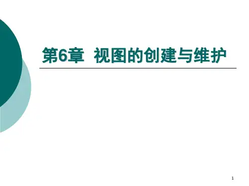 第6章  视图的创建与维护