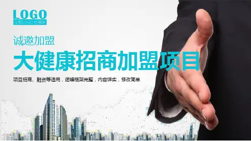 大健康招商加盟项目ppt