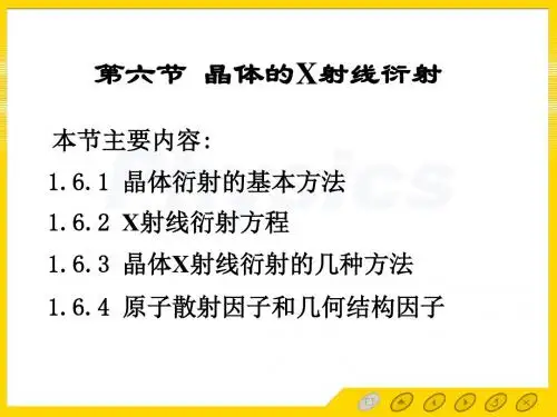 精品课程《固体物理》ppt电子教案课件1.6晶体衍射