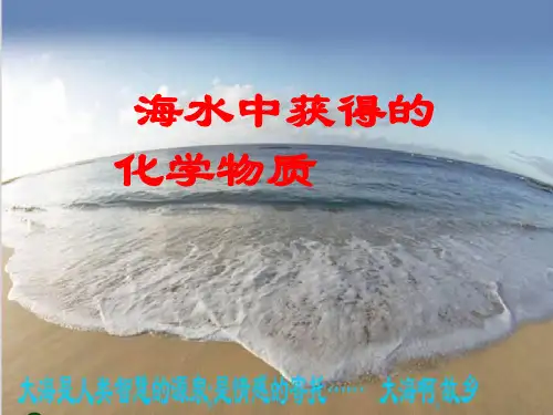 海水中获得的化学物质