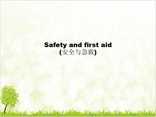 2020年中考写作话题 Safety and first-aid课件PPT