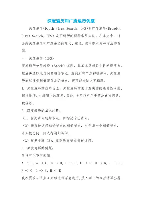 深度遍历和广度遍历例题