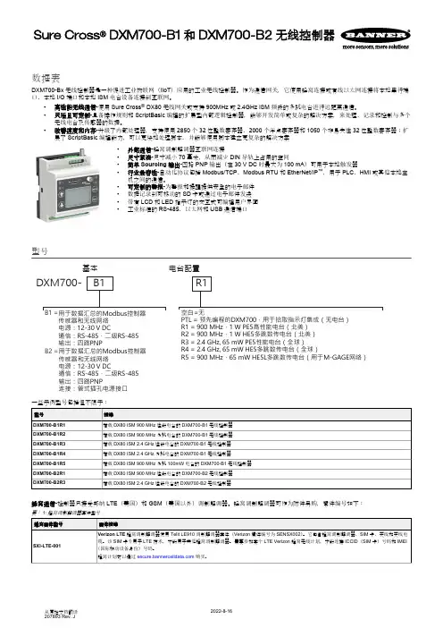 DXM700-Bx 无线控制器说明书
