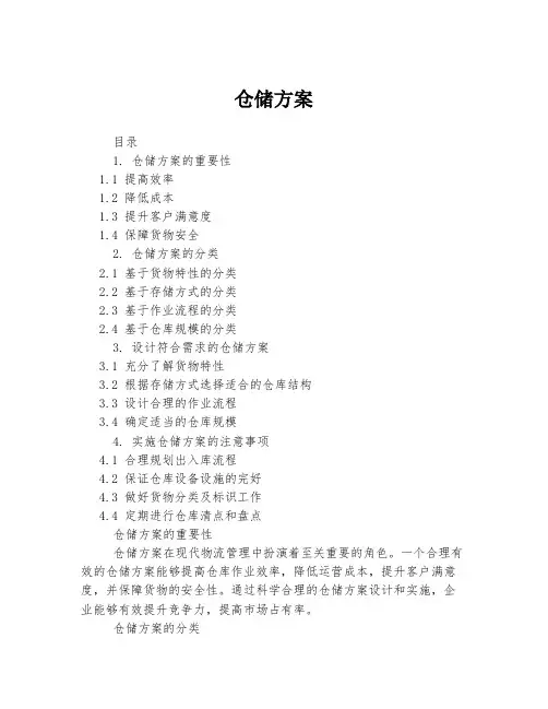 仓储方案 