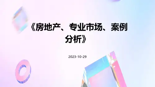 房地产、专业市场、案例分析