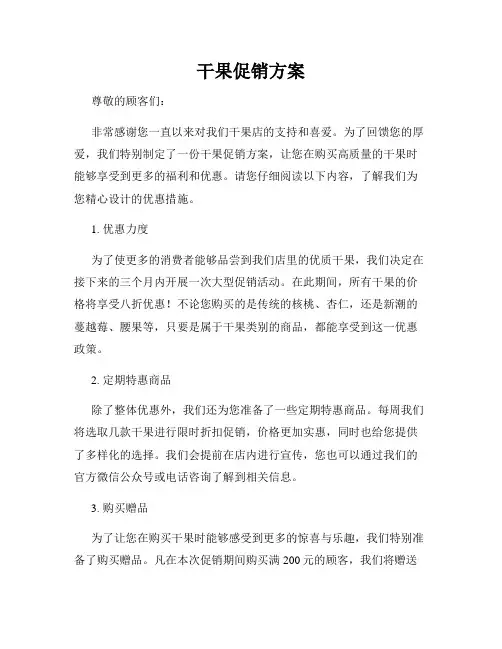 干果促销方案